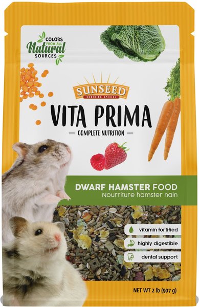 Sunseed Vita Prima Vitamin-Fortified With Essential Nutrients Dwarf Hamster Dry Food, 2-lb bag slide 1 of 4