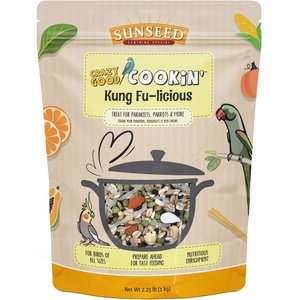 Sunseed Crazy Good Cookin' Kung Fu-Licious Cookable Bird Treat, 2.25-lb bag