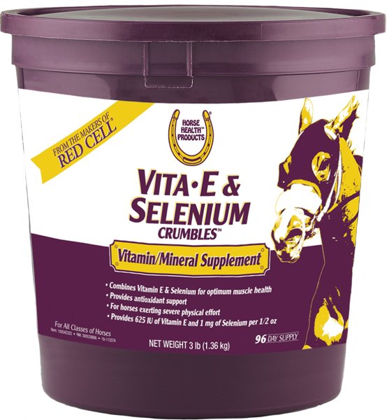 HORSE HEALTH PRODUCTS VitaE & Selenium Crumbles Horse Supplement, 3lb