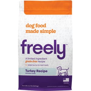 Freely Turkey Recipe Limited Ingredient Grain-Free Dry Dog Food, 4-lb bag