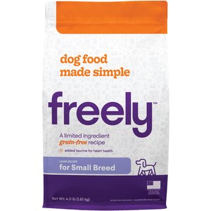 Freely Lamb Recipe Small Breeds Limited Ingredient Grain-Free Dry Dog Food, 4-lb bag