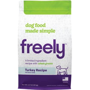 Freely Turkey Recipe Limited Ingredient Whole Grain Dry Dog Food, 4-lb bag