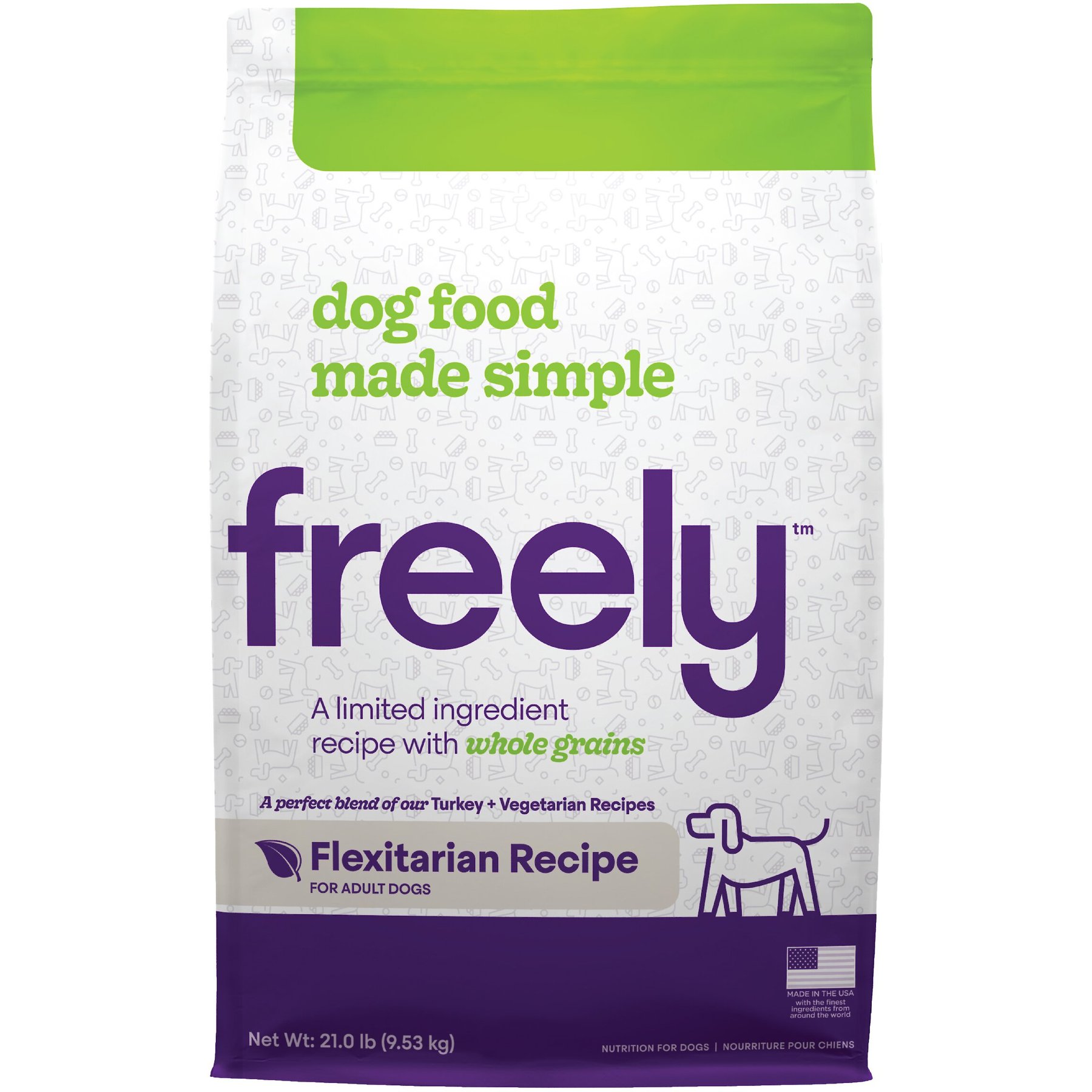 Freely Limited Ingredient Diet Natural Whole Grain Flexitarian Kibble Adult Dry Dog Food