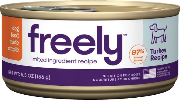 Freely Turkey Recipe Limited Ingredient Grain-Free Wet Dog Food, 5.5-oz can, 12 count slide 1 of 7