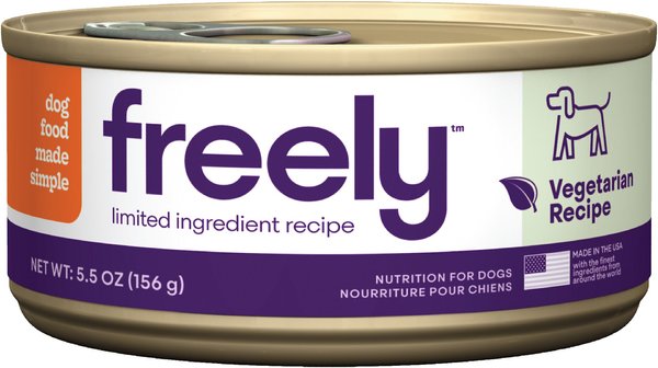 Freely Vegetarian Recipe Limited Ingredient Grain-Free Wet Dog Food, 5.5-oz can, 12 count slide 1 of 7