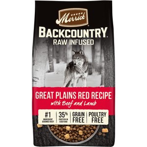 Merrick Backcountry Raw Infused Grain-Free Great Plains Red Recipe Freeze-Dried Dog Food, 20-lb bag