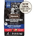 Merrick Backcountry Raw Infused Grain Free Dog Food, Hero's Banquet Recipe, Freeze Dried Dog Food, 20-lb bag