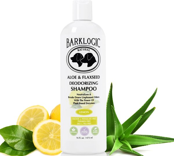 BarkLogic Aloe & Flaxseed Deodorizing Lemon Dog Shampoo, 16-oz bottle slide 1 of 7