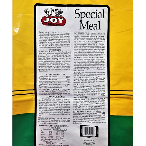 joy special meal dog food