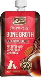 Merrick Beef Bone Broth Grain-Free Wet Dog Food Topper, 7-oz pouch
