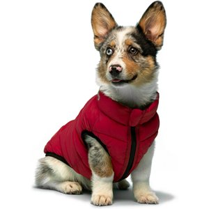 Fab Dog Pack-N-Go Reversible Dog Jacket, Red/Navy, 18-in
