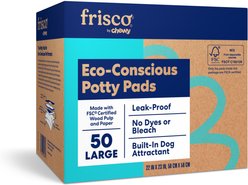 Frisco Large Eco-Conscious Dog Training & Potty Pads, 22 x 23-in, Unscented, 50 count
