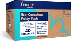 Frisco Extra Large Eco-Conscious Dog Training & Potty Pads, 28 x 34-in, Unscented, 40 count