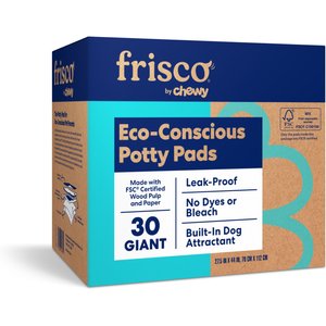 Frisco Giant Eco-Conscious Dog Training & Potty Pads, 27.5 x 44-in, Unscented, 30 count
