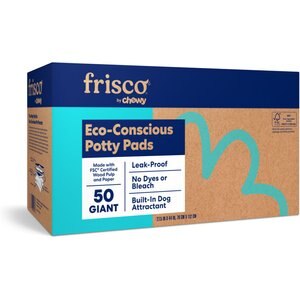 Frisco Eco-Conscious Dog Training & Potty Pads, 27.5 x 44-in, 50 count, Unscented