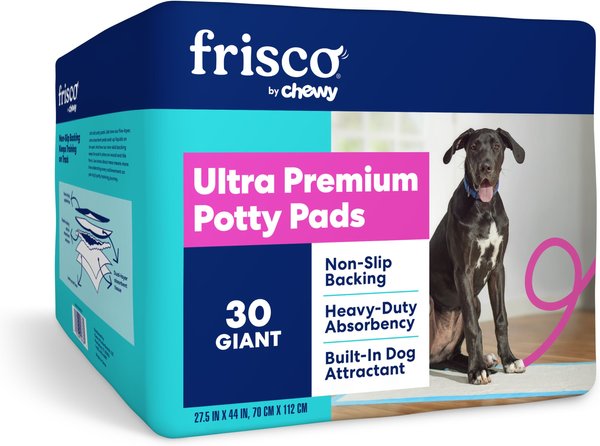 Frisco Giant Non-Skid Ultra Premium Dog Training & Potty Pads, 27.5 x 44-in, Unscented, 30 count slide 1 of 9