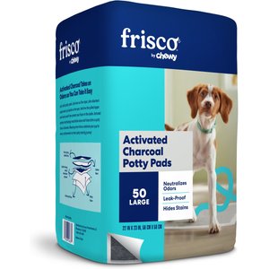 Frisco Charcoal Dog Training & Potty Pads, 22 x 23-in, Unscented, 50 count