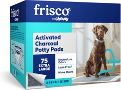 Frisco Extra Large Charcoal Dog Training & Potty Pads, 28 x 34-in, Unscented, 75 count
