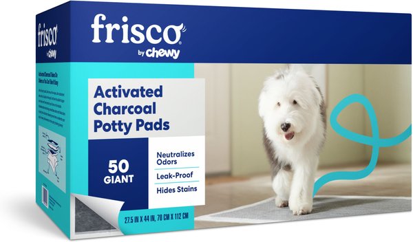 Frisco Giant Charcoal Dog Training & Potty Pads, 27.5 x 44-in, 50 count, Unscented slide 1 of 6