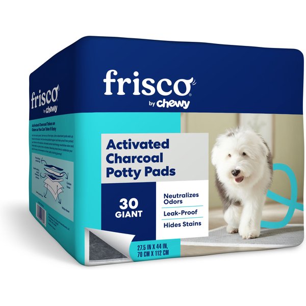 FRISCO Giant Charcoal Dog Training & Potty Pads, 27.5 x 44in, 30 count