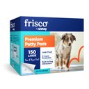 Frisco Large Premium Dog Training & Potty Pads, 22 x 23-in, Unscented, 150 count, Paws & Bones