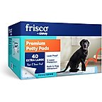 Frisco Extra Large Printed Dog Training & Potty Pads, 28 x 34-in, Unscented, 40 count, Paws & Bones