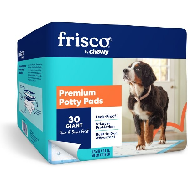 FRISCO Giant Charcoal Dog Training & Potty Pads, 27.5 x 44in, 30 count