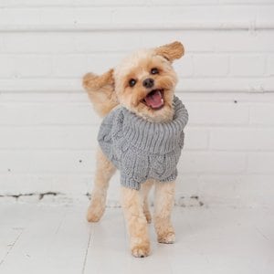 GF Pet Chalet Dog Sweater, Grey, XXX-Small