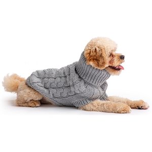 GF Pet Chalet Dog Sweater, Grey, XX-Small