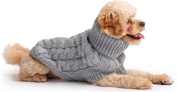 GF Pet Chalet Dog Sweater, Grey, Medium slide 1 of 6