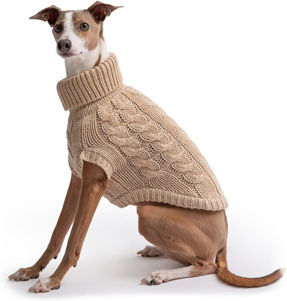 GF Pet Chalet Dog Sweater, Oatmeal, XX-Small slide 1 of 4