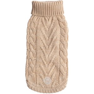 GF Pet Chalet Dog Sweater, Oatmeal, Medium