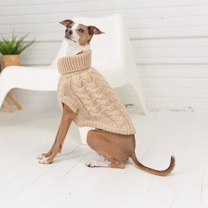 GF Pet Chalet Dog Sweater, Oatmeal, Medium
