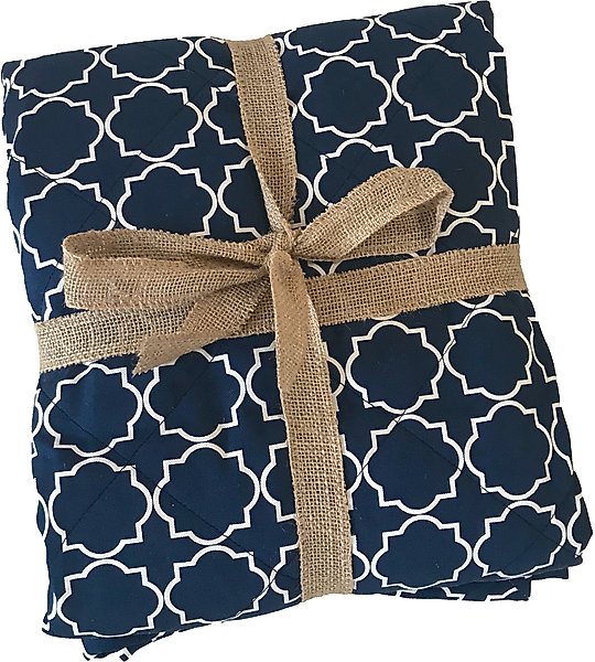 Molly Mutt Romeo & Juliet Dog & Cat Blanket, Navy, Medium slide 1 of 2