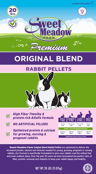 Sweet Meadow Farm Rabbit Pellets Premium Timothy Blend Rabbit Food, 20-lb bag slide 1 of 2