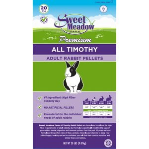 Sweet Meadow Farm Timothy Pellets Adult Rabbit Food, 20-lb bag