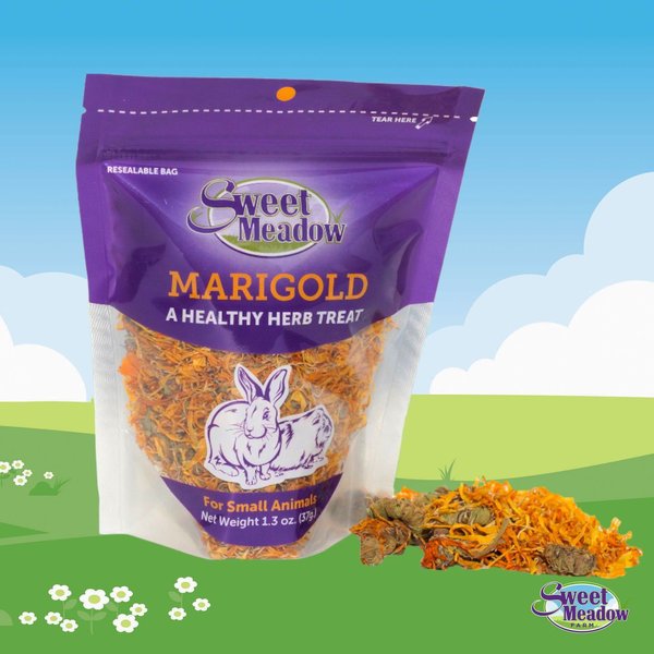 Sweet Meadow Farm Marigold Herb Small Pet Treats, 1.3-oz bag slide 1 of 2