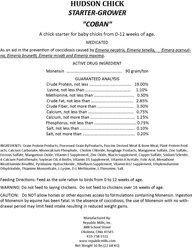 Hudson Feeds Poultry Feeds Chick Starter-Grower Medicated Chicken Feed, 50-lb bag slide 2 of 7