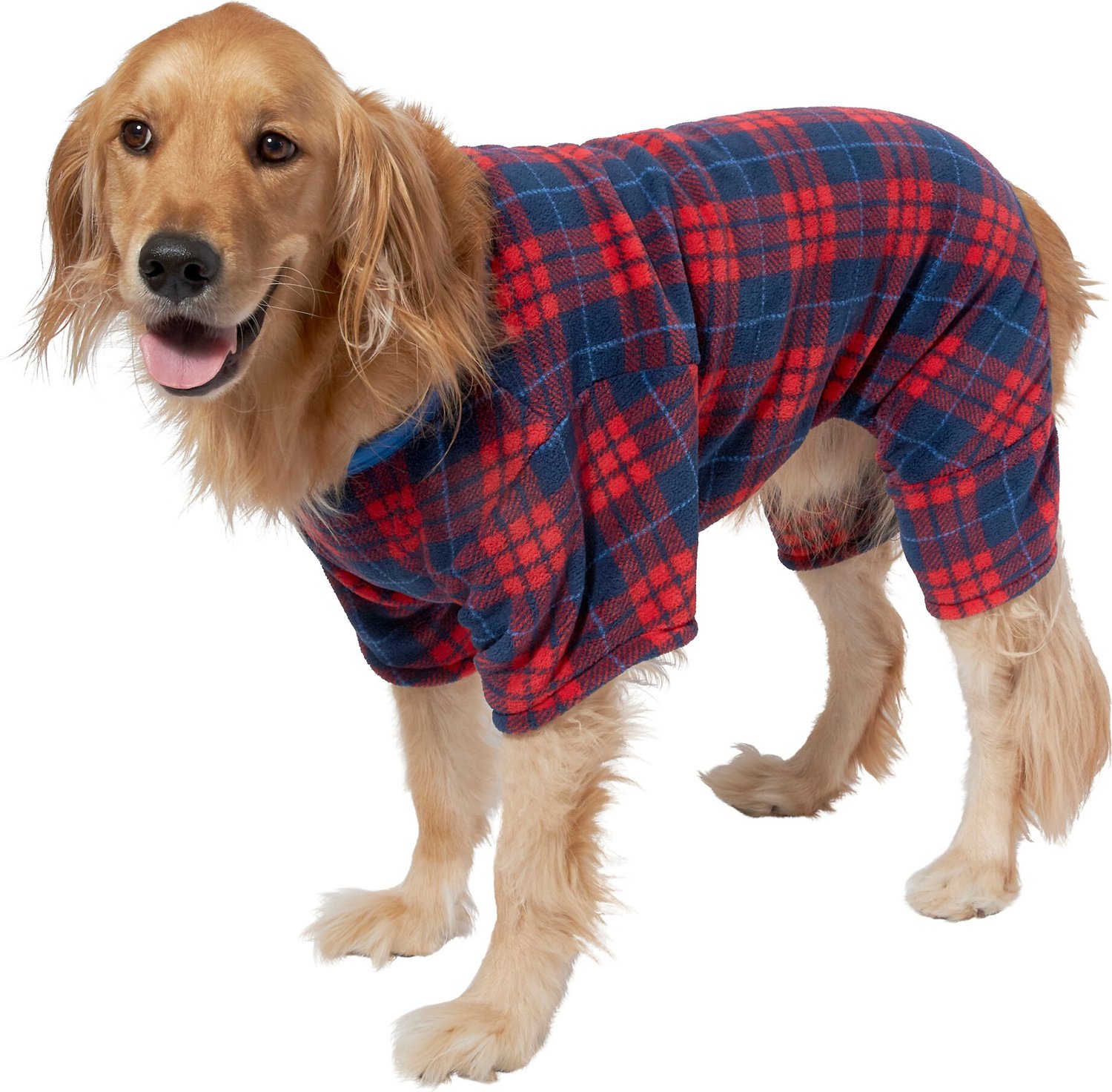 red and black plaid dog sweater