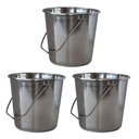 AmeriHome Stainless Steel Bucket Set, 3 count, X-Large