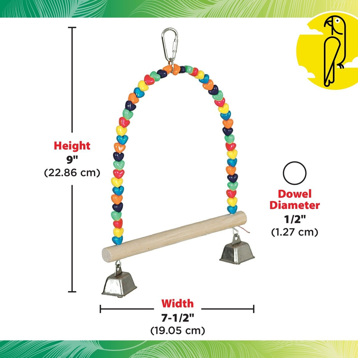Caitec Featherland Paradise Batter Up Bird Toy