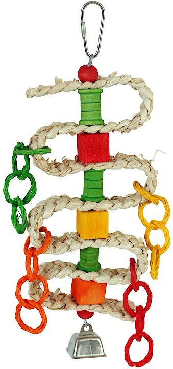 Caitec Featherland Paradise Braided Spools & Blocks Bird Toy