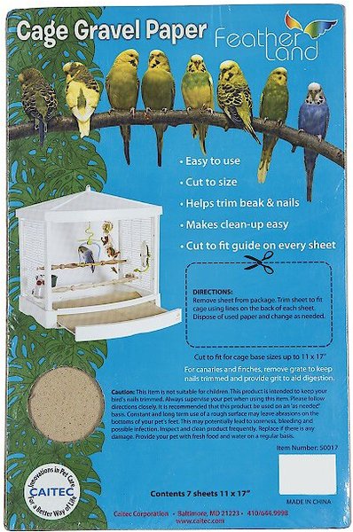 Caitec Featherland Paradise Cage Gravel Paper Bird Cage Liners, 7 count slide 1 of 1