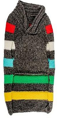 Show full view: Chilly Dog Charcoal Striped Wool Dog Sweater, X-Small slide 4 of 6