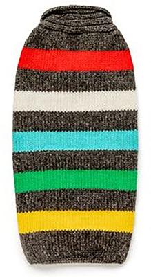 Show full view: Chilly Dog Charcoal Striped Wool Dog Sweater, Small slide 3 of 6