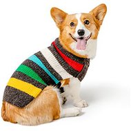 Chilly Dog Charcoal Striped Wool Dog Sweater