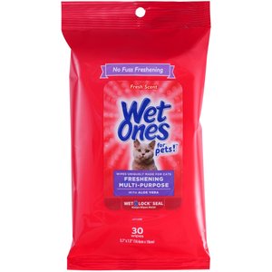 Wet Ones Freshing Multi-Purpose Fresh Scent Cat Wipes, 30 count