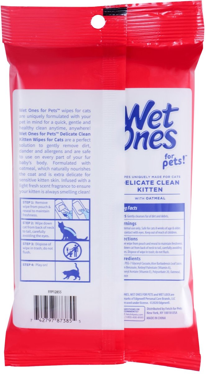 WET ONES Delicate Fresh Scent Kitten Wipes, 30 count