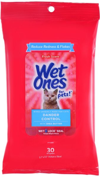 Wet Ones Dander Control Fresh Scent Cat Wipes, 30 count slide 1 of 3