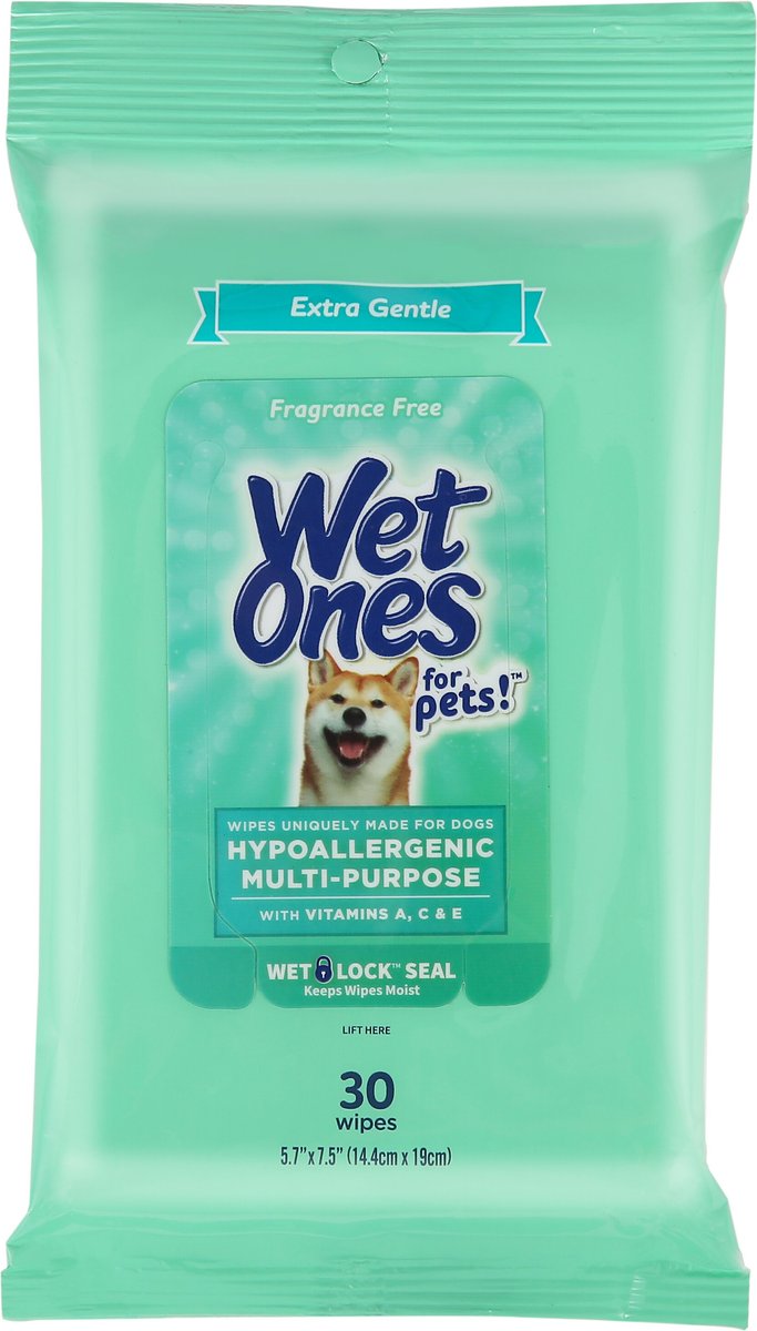 WET ONES Hypoallergenic MultiPurpose Dog Wipes, 30 count